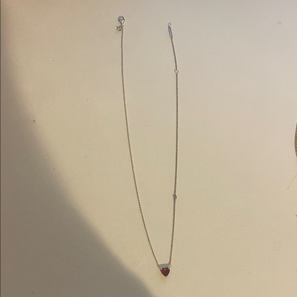 Elegant Red Heart Pendant Necklace